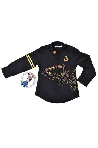 Partykles Tractor Embroidered Shirt