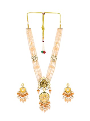 Hrisha Jewels  Kundan Polki Pendant Necklace Set