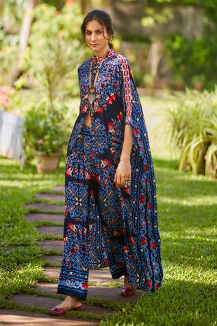 SVA by Sonam & Paras Modi Printed Kaftan Tunic & Pant Set