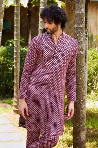 SVA by Sonam & Paras Modi Geometric Print Kurta Set