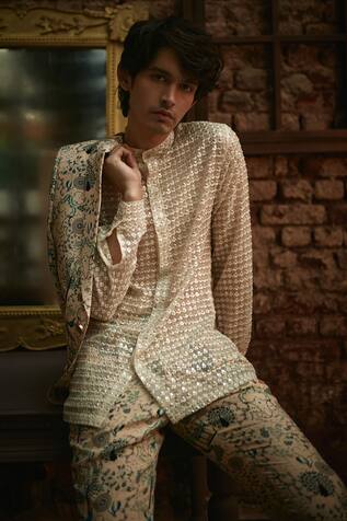SVA by Sonam & Paras Modi Embroidered Jacket & Pant Set