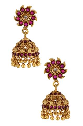 Tribe Amrapali Handcrafted Temple Jhumkas