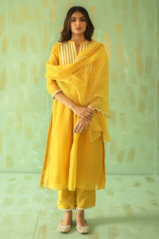 Tabeer Mirror Work Kurta Pant Set