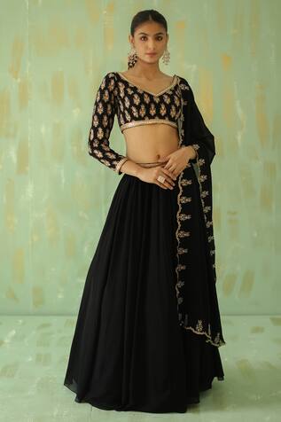 Tabeer Lehenga Set With Embroidered Blouse