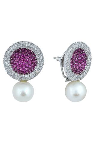 Anayah Jewellery Studded Pearl Drop Earrings