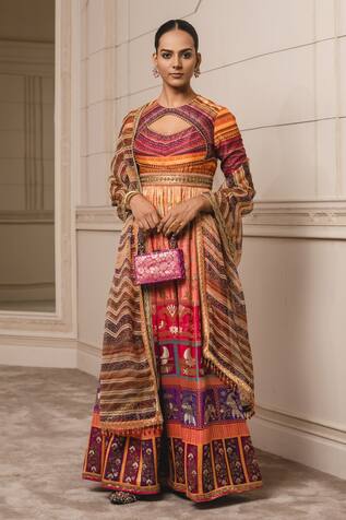 Tarun Tahiliani Floral Motifs Anarkali Set
