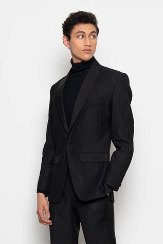 Amaare Embroidered Tuxedo & Pant Set