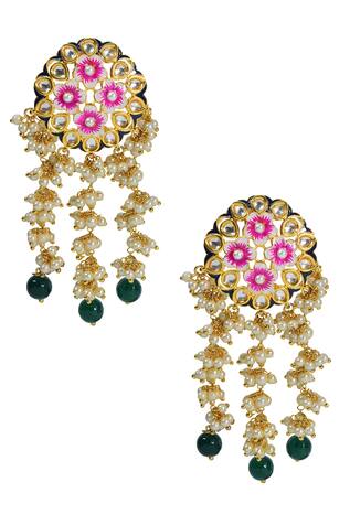 Tizora Floral Design Dangler Earrings