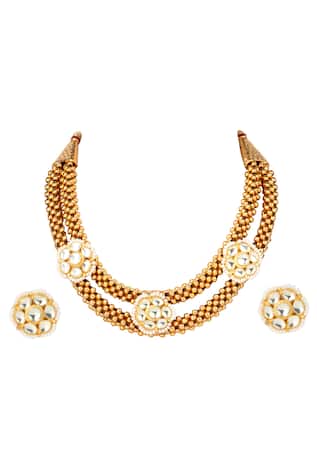 Tizora Kundan Layered Necklace Set