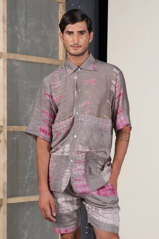 Urvashi Kaur - Men Chanderi Silk Shirt