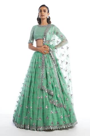Vvani by Vani Vats  Silk Organza Lehenga Set