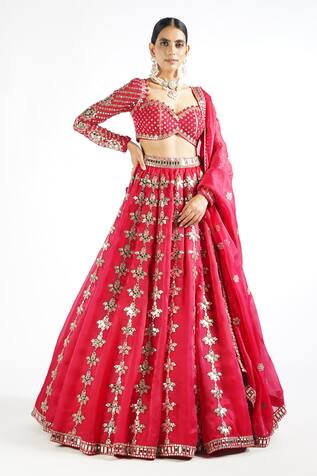 Vvani by Vani Vats Chandelier Drop Embroidered Lehenga Set