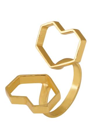 Varnika Arora Handcrafted Cutwork Heart Ring
