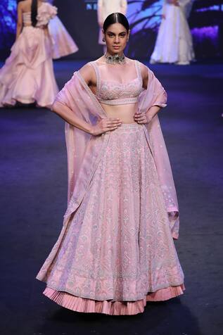 Varun Chakkilam Silk Organza Embroidered Lehenga Set