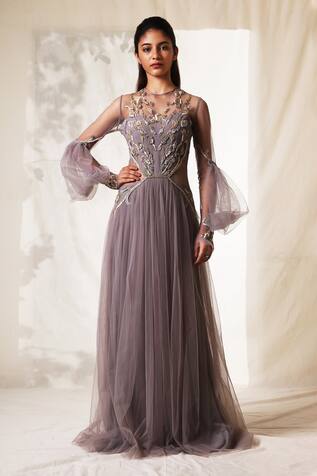 Vivek Patel Embroidered Gown
