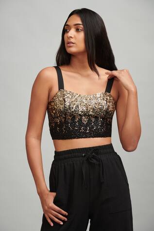Dash and Dot Ombre Sequin Bralette