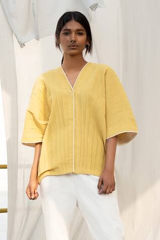 yellow designer tops