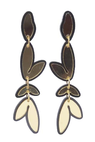 The YV Brand by Yashvi Vanani The Golden Leaf Dangler Earrings