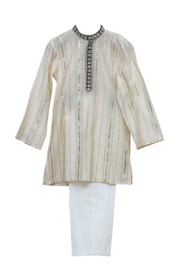 MINIME ORGANICS Chanderi Kurta & Pyjama Set 