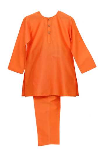 MINIME ORGANICS Round Neck Kurta & Pyjama Set 