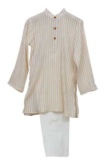 MINIME ORGANICS Striped Pattern Kurta & Pyjama Set 