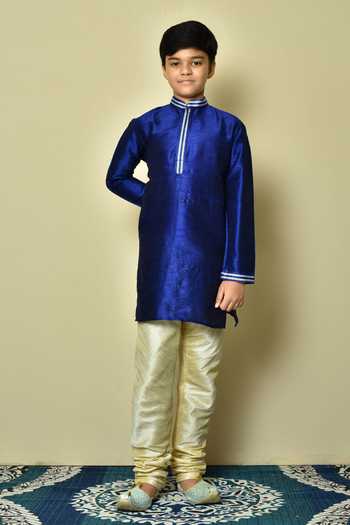 Petite Pomme Embroidered Collar Kurta 