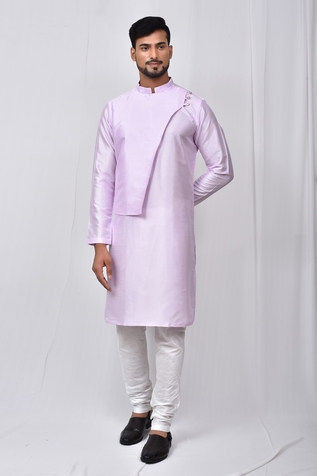 Adara Khan Mandarin Collar Kurta Set