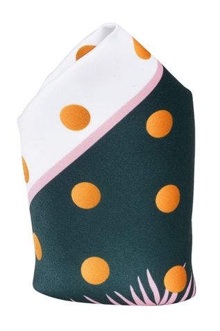 Tossido Leaf & Polka Dot Print Pocket Square