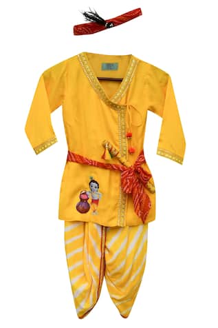 Embroidered Kurta Dhoti Set 