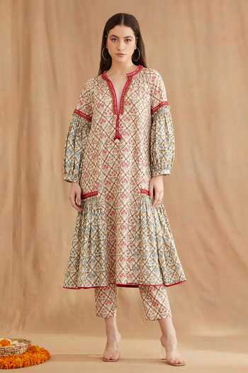 Nikasha Mughal Print Tunic & Pant Set 