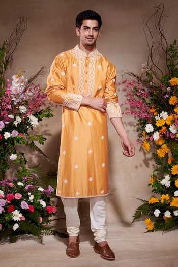 SHASHA GABA Pratap Chanderi Embroidered Kurta 