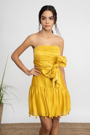 AMRTA Sash Bow Tie Detailed Dress
