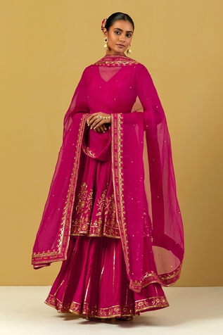 Ikshita Choudhary Hand Embroidered Organza Dupatta