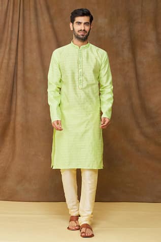 Stripe Pattern Jacquard Kurta 