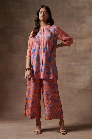 Saundh Iris Floral Abstract Print Tunic