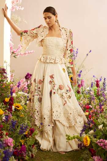 Chandrima Chanderi Ruched Corset 