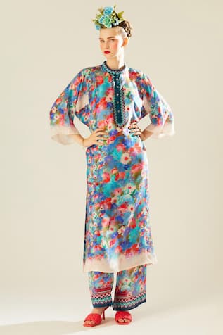 Ghazala Floral Print Long Tunic 
