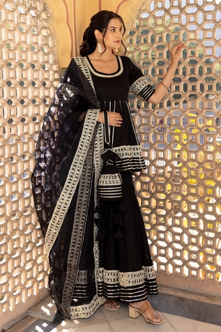 POMCHA JAIPUR Beauty Cotton Kurta Sharara Set