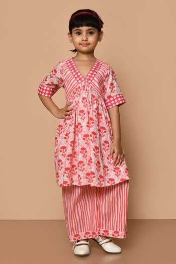 Pankhuri By Priyanka Floral Print Anarkali & Palazzo Set 