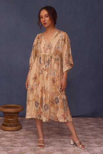Chokhi Chorri Damsa Moroccan Tile Print Dress 