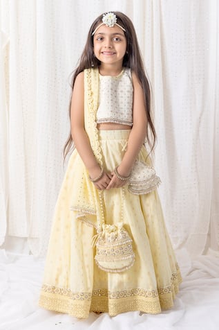 Chotibuti Embroidered Border Lehenga Set 