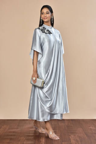 Khwaab by Sanjana Lakhani Front Draped Dress