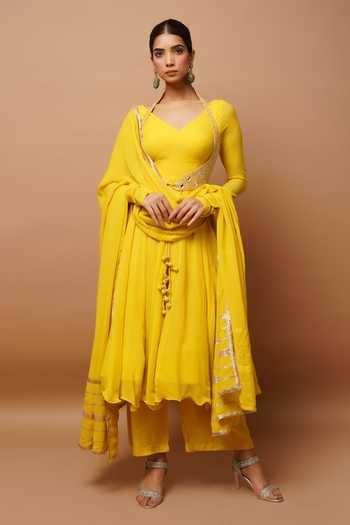 Ahi Clothing Gathered Sleeve Anarkali Set 