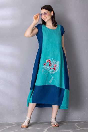 Tanu Malhotra Flared Colour Block Dress 