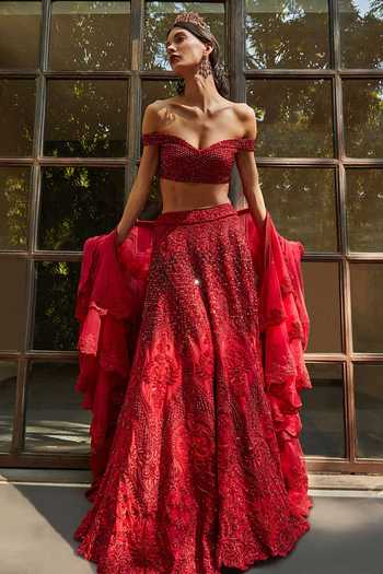 Cherie D Maharani Embroidered Lehenga Set 