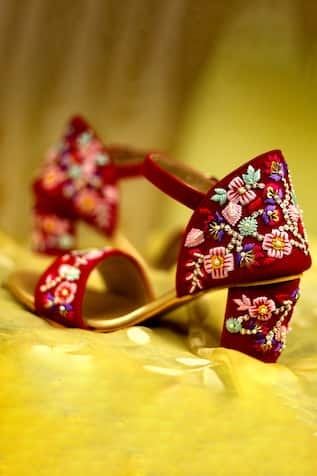 Dhyana Embroidered Block Heels 