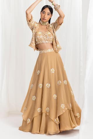 Seema Thukral Hand Embroidered Lehenga & Jacket Set 