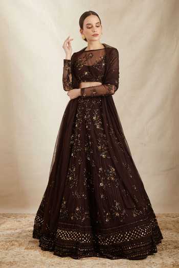 ASTHA NARANG Botanic Embroidered Lehenga Set 