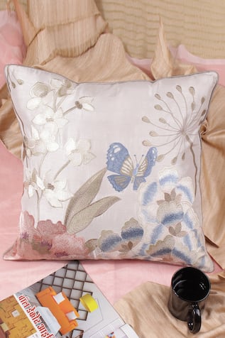 Butterfly Embroidery Cushion Cover - Set of 2 
