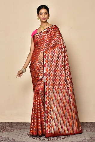 Naintara Bajaj Woven Banarasi Cotton Silk Saree